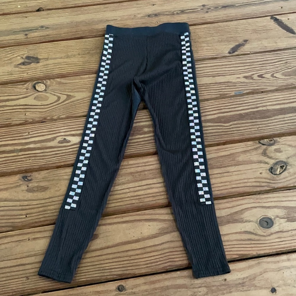 Terez Girls Textured black leggings small